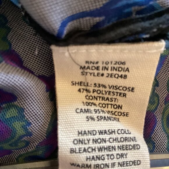 Soft Surroundings Boho Tunic Top Size Large Beaded Sequin V-Neck Velvet Burnout - Picture 3 of 9